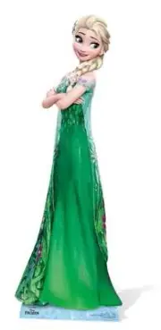 ELSA FROM DISNEY FROZEN FEVER CARDBOARD CUTOUT/STAND UP - GREAT FOR FROZEN FANS