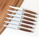 24Pcs Steak Knife Dinnerware Set Spoon Fork Slicer Cutter Beef Stainless Steel S