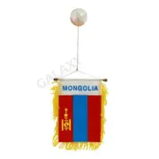 Mongolia Flag Mini Banner / Double Sided Mini Mongolia Car Window Flag