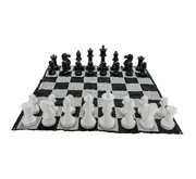 Jenjo Games Mega Size Plastic Outdoor Chess Game Set with Mat - 1.5m
