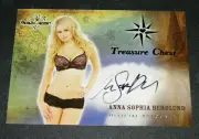 2013 Benchwarmer ANNA SOPHIA BERGLUND Treasure Chest Black Ink Auto PLAYBOY Sexy