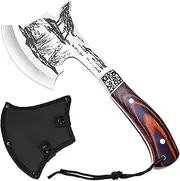 Survival Axe，Multitool Axe Set, Large Camping Axe with Hammer Whistle Compass Sheath Knife, 8 in 1 with Survival Hammer, Mutifunctional Survival Equipment for Hiking,Hunting,Camping, bushcrafting