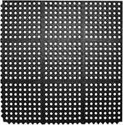 Envelor Interlocking Rubber Floor Mat Restaurant Kitchen Mat for Floor Anti Fatigue Bar Mat Door Mat Non-Slip Mat Indoor Outdoor Shower Pool Drainage Mat Durable Garage Flooring 36 x 36 Inch