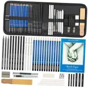 41 PCS Drawing Pencils & Drawing Supplies Kit, Including Sketch book,