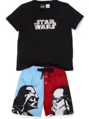 Peter Alexander Boys Size 3 Years Star Wars Darth Vader Stormy Summer Pyjamas