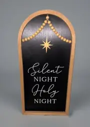 Silent Night Holy Night Sign BEAUTIFUL Religious Wall Sign Hobby Lobby 11.6x23.6