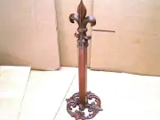 Rust Iron Paper Towel Holder Finial Fleur de Lis Handmade in USA