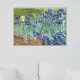 《鳶尾花》梵谷．後印象派 世界名畫 經典名畫 風景油畫-白框60x80CM