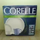 Corelle Country Cottage 16-piece Dinnerware Set Serve 4 Blue Hearts & Blossoms