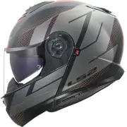 FF908 Strobe II Code Black Grey 06 Modular Helmet