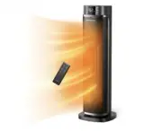 "TaoTronics 1500W Portable Heater: Oscillating, Eco, Remote, Safe"