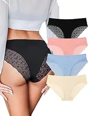 [Avidlove] Sexy Cheeky Panties for Women Lace Bikini Underwear