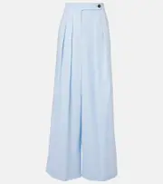 [Dries Van Noten] Dries Van Noten Cotton wide-leg pants AU 10 blue