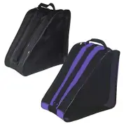 Gooyule Roller Skate Bag, Adjustable Shoulder strap Ice Skate Bags Black+Purple