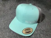Hurley Mens Trucker Hat Corp Staple Embroidered Logo Mesh Snapback Cap Teal Blue