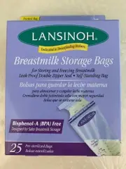Lansinoh Breastmilk Storage Bags Freezing 25 Pre-Sterilized Bags NEW Sealed