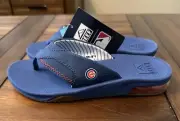 New! Reef Chicago Cubs Fanning Kids MLB Sandals Sz.4/5 Baseball Flip Flop Sports