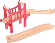 Wooden Train Track Expansion The Train Accessories Bridge and Support Pieces Ideal for Home and Educational Play