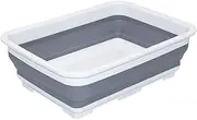Goderewild Collapsible Dish Pans for Washing Dishes - Space-Saving Multiuse Foldable Sink Tub (14.5'' L x 10.5'' W) - 2.6 Gal (10L) Kitchen Storage Tray for Outdoor Camping and Vegetable Washing