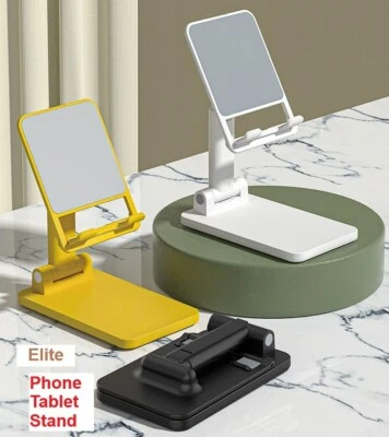 Elite Portable Phone Mobile Tablet Stand Foldable Desk Holder For Universal Use