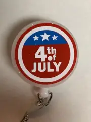 Retractable Badge Reel ID holder - Fourth Of July