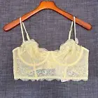 NWT Women's Forever 21 Yellow Lace Lingerie Underwire Bra Sz XL