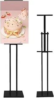 Poster Stand Sign Holder Floor Stand,Double Sided Banner Stand with Base,Metal Heavy Duty Poster Board Stand,Adjustable Standing Sign Holder for Display