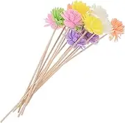 12pcs Aromatherapy Diffuser Sticks Flameless Scented Flowers for Home Office Hotel Safe Portable Oil Diffuser Reeds Lemon