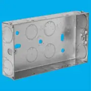 50x 25mm Deep 2 Gang Pattress Back Box Metal Electrical Wall Socket Switch