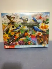 New / Sealed Bird Bath 500 Piece Jigsaw Puzzle Springbok (Made in USA)
