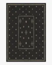 200' x 290' | Machine Washable Runner Rug | Kid & Pet Friendly | Indoor Rug | Alma Soft Black Rug | Ruggable