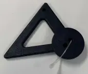 Navy Blue Triangle Closure with Button Back Buckle - 70mm / 2-3/4" - Dill Button
