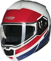 Nolan N90-3 Roboto 345, flip up helmet , color: White/Red/Dark Blue , size: S