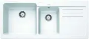 Blanco 1 & 1/2 White Double Inset Granite Sink With Drainer NAYA8SWK5 526835