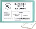 Eco Friendly 120 Dishwasher Detergent Sheets, Unscented Plastic Free Dishwash...