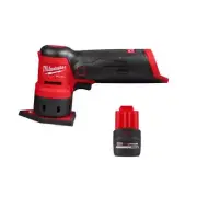 Milwaukee Orbit Sander 12-Volt Li-Ion Brushless Cordless w/ 2.5 Ah Battery Pack