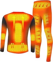[IMYOGI] Cozy Heated Underwear for Men & Women, Rechargeable Warming Electric Heating Underwear Winter Thermal Baselayer with 13 Heating Zones, for Outdoor Work Camping Hunting Fishing