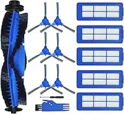 Wingsflying Replacement Parts Compatible for Eufy Robovac 11S Max, 15C Max, 30C Max, G20, G30, G30 Edge, G32 Pro Robot Vacuums, 5 Unibody Filters 6 Side Brushes 1 Rolling Brush 1 Clean Tool