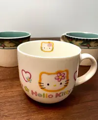 在飛比找Yahoo奇摩拍賣-7-11運費0元優惠優惠-日本正版hello kitty粉紅色造型咖啡杯茶杯杯子限定款