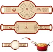 Silicone Sourdough Bread Sling Mat - 2Set Oval Round Dough Baking Slings for Dutch Oven