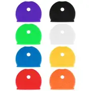 Uniclife Key Cap Rings, 50 Pack, 8 Assorted Colors Key Identifier Tag Covers