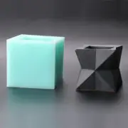 3D Vase Cement Pot Molds Flower Pot Geometric Shape DIY Silicone Mold
