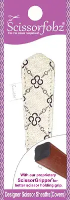 SCISSORFOBZ Designer Scissors Sheath Cover Single Small Tan Brown Chain Link