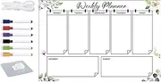 Acrylic Weekly Planner Board for Wall, Acrylic Weekly Planner Board,Clear Acrylic Calendar Planner Board | Includes 6 C Markers