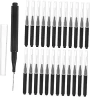 UTHCLO 50pcs Black Interdental Cleaning Brushes Individually Wrapped for Gum Health Ergonomic Handle Soft Bristles for Plaque Removal and Fresh Breath for Oral Care