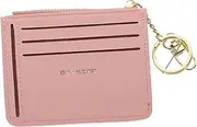 [DEARMAMY] Stylish Pink Change Bag for Women Wallet with Multi Card Slots Simple Pouch for Daily Use Durable Female Wallet Compact Design for Cards and Cash