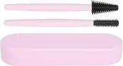 Silicone Eyebrow Mascara Brush Soft Applicator Makeup Set with Case Portable Reusable Wands