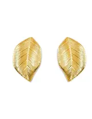 [Amor] Leaf Earrings In 9ct Gold