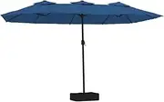 Double-Head Garden Parasol Outdoor Umbrella Sun Shelter Shade Patio vidaXL