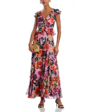 Aqua Flutter Sleeve Maxi Dress - Exclusive